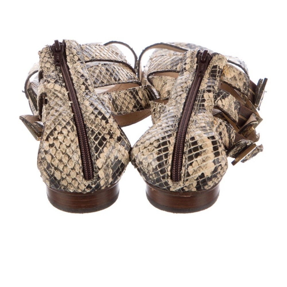 FENDI Snakeskin Python Gladiator Strappy Sandals … - image 3